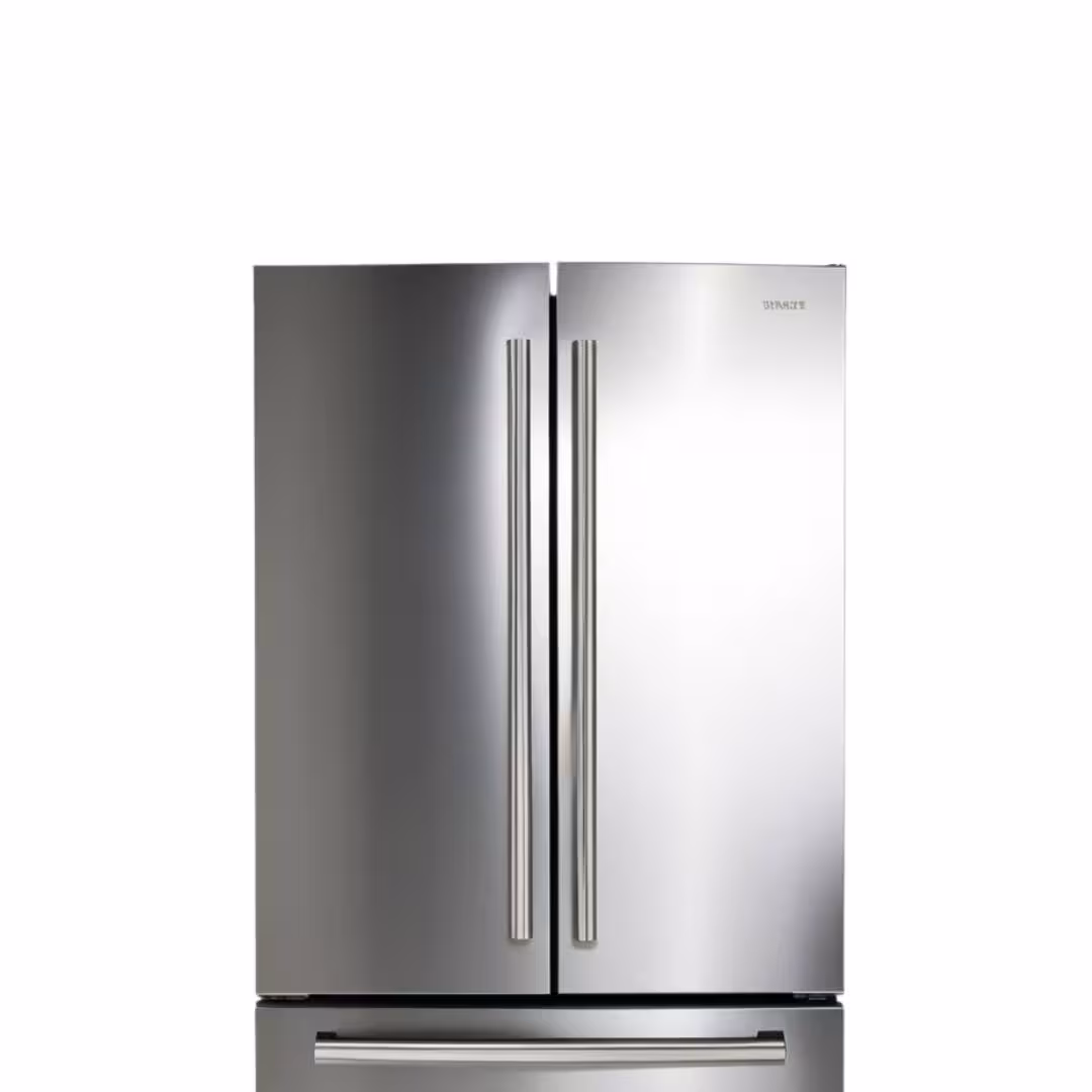 French-door refrigerator with open freezer drawer being diagnosed by a ChantaFix technician